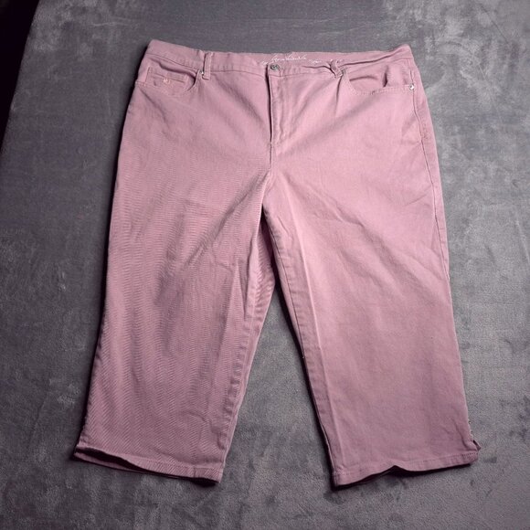 Gloria Vanderbilt Amanda Capri Jeans 20W Lavender All Around Slimming Effect - Picture 2 of 6